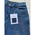 CHANEL Feather Leaf Rhinestone Jeans Cost CHANEL Feather Leaf Rhinestone Jeans Cost