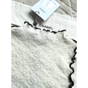 CHANEL Over Jacquard Logo Knitted Short Sleeves Vest - White CHANEL Over Jacquard Logo Knitted Short Sleeves Vest - White