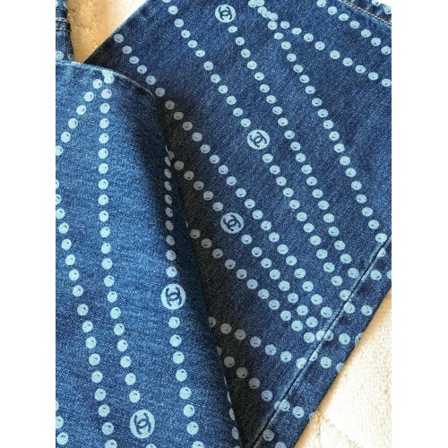 CHANEL Pearl Printed Jeans - Blue CHANEL Pearl Printed Jeans - Blue