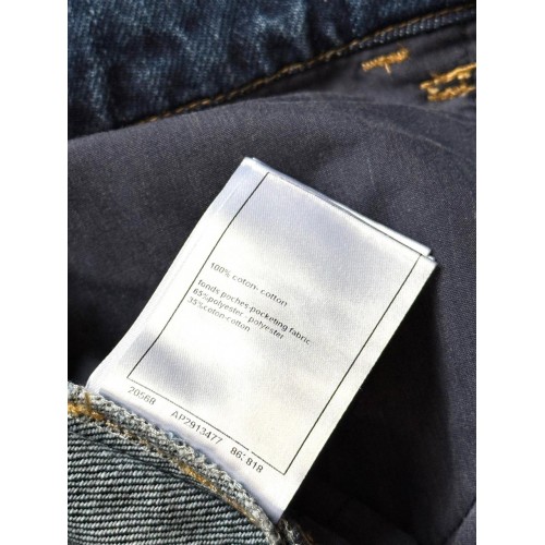 CHANEL Pearl Printed Jeans - Blue CHANEL Pearl Printed Jeans - Blue