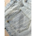 CHANEL Pearl Printed Jeans - Grey and Light Blue CHANEL Pearl Printed Jeans - Grey and Light Blue
