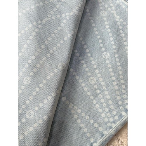 CHANEL Pearl Printed Jeans - Grey and Light Blue CHANEL Pearl Printed Jeans - Grey and Light Blue