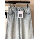 CHANEL Pearl Printed Jeans - Grey and Light Blue CHANEL Pearl Printed Jeans - Grey and Light Blue