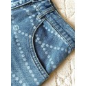 CHANEL Pearl Printed Jeans - Light Blue CHANEL Pearl Printed Jeans - Light Blue