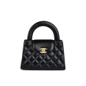 CHANEL Small Kelly Handbag - Black Calfskin