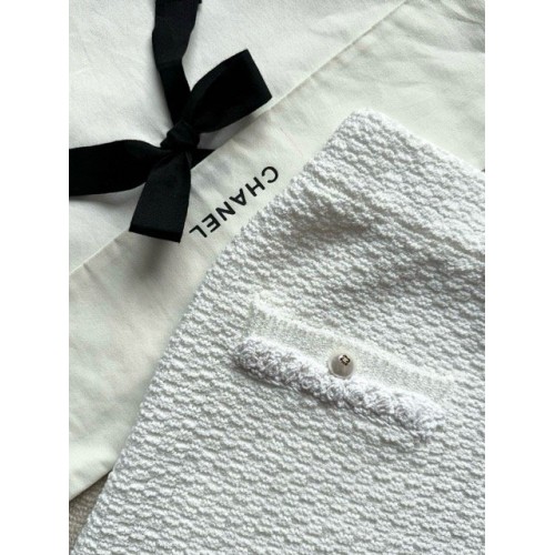 CHANEL25P Pearl Ribbon Skirt - White CHANEL25P Pearl Ribbon Skirt - White