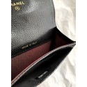 CHANEL Flap Card Holder Grained Calfskin - Black Gold