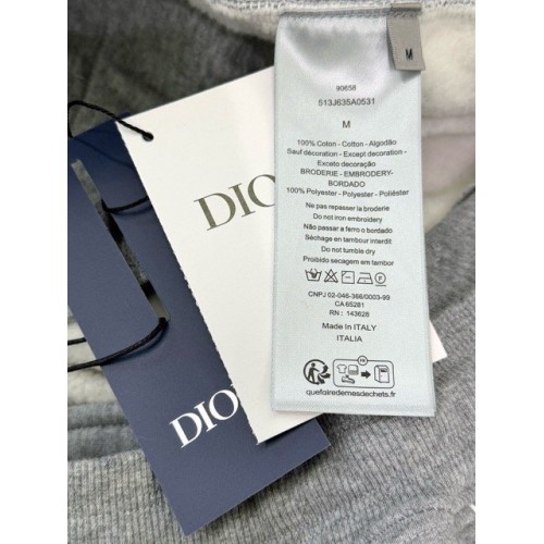 DIOR 2024FW Embroidered Grey Sweatpants