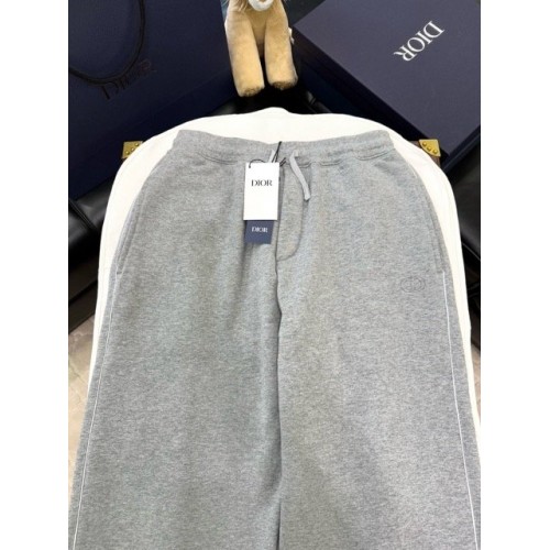 DIOR 2024FW Embroidered Grey Sweatpants