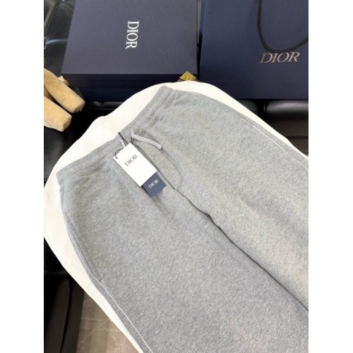 DIOR 2024FW Embroidered Grey Sweatpants