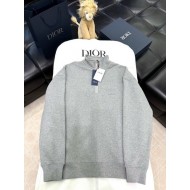 DIOR 2024FW Embroidered Grey Sweatshirt