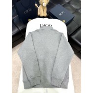 DIOR 2024FW Embroidered Grey Sweatshirt