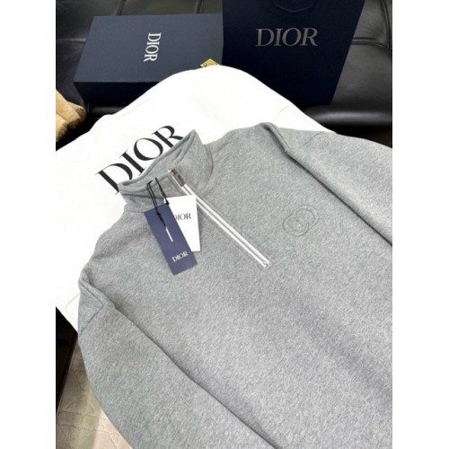 DIOR 2024FW Embroidered Grey Sweatshirt DIOR 2024FW Embroidered Grey Sweatshirt