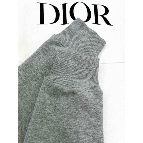 DIOR 2024FW Embroidered Grey Sweatshirt DIOR 2024FW Embroidered Grey Sweatshirt