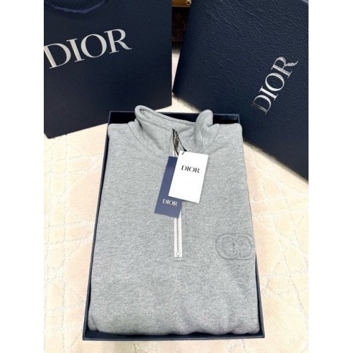 DIOR 2024FW Embroidered Grey Sweatshirt DIOR 2024FW Embroidered Grey Sweatshirt