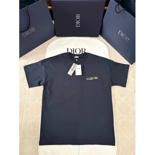 DIOR 2025SS Apple Snake Embroidery Round Neck Short Sleeve
