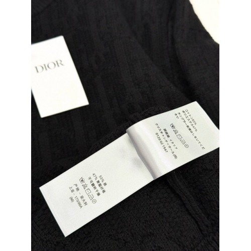 DIOR 2025SS Early Spring Collection Jacquard Wool Knit Pullover - Black DIOR 2025SS Early Spring Collection Jacquard Wool Knit Pullover - Black