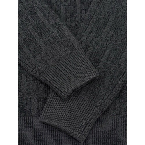 DIOR 2025SS Early Spring Collection Jacquard Wool Knit Pullover - Black DIOR 2025SS Early Spring Collection Jacquard Wool Knit Pullover - Black