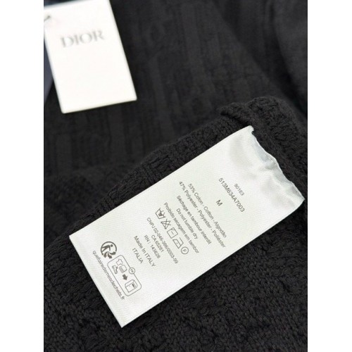 DIOR 2025SS Early Spring Collection Jacquard Wool Knit Pullover - Black DIOR 2025SS Early Spring Collection Jacquard Wool Knit Pullover - Black