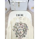 DIOR 2025SS Early Spring Floral Embroidery Knitted Long Sleeve - White