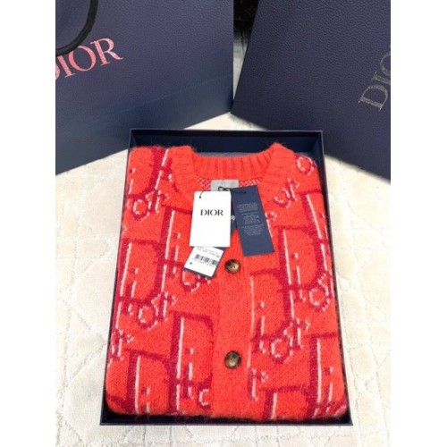 DIOR 2025SS Early Spring Snake Year Series Mohair Cardigan - Red DIOR 2025SS Early Spring Snake Year Series Mohair Cardigan - Red