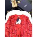 DIOR 2025SS Early Spring Snake Year Series Mohair Cardigan - Red DIOR 2025SS Early Spring Snake Year Series Mohair Cardigan - Red