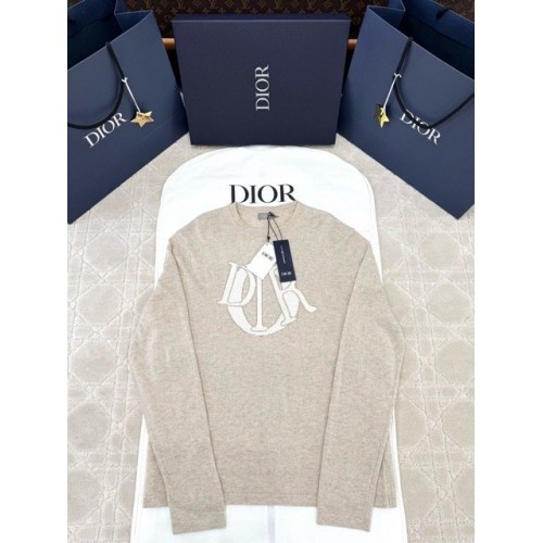 DIOR 2025SS Letter Overlay Jacquard Pullover