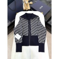 DIOR 2025SS Limited Edition Monogram Knitted Double-sided Pure Wool Jacket