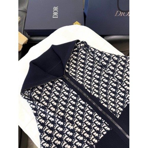DIOR 2025SS Limited Edition Monogram Knitted Double-sided Pure Wool Jacket DIOR 2025SS Limited Edition Monogram Knitted Double-sided Pure Wool Jacket