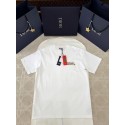 DIOR 2025SS Snake Letter Embroidered Short Sleeve - White DIOR 2025SS Snake Letter Embroidered Short Sleeve - White
