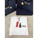 DIOR 2025SS Snake Letter Embroidered Short Sleeve - White DIOR 2025SS Snake Letter Embroidered Short Sleeve - White