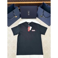 DIOR 2025SS Snake Letter Embroidered Short Sleeve