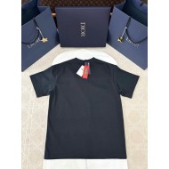 DIOR 2025SS Snake Letter Embroidered Short Sleeve