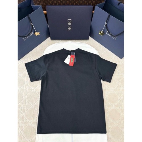 DIOR 2025SS Snake Letter Embroidered Short Sleeve