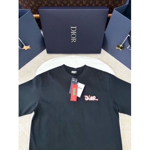 DIOR 2025SS Snake Letter Embroidered Short Sleeve DIOR 2025SS Snake Letter Embroidered Short Sleeve