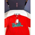 DIOR 2025SS Year of the Snake Printed Smudge Short Sleeves - Red DIOR 2025SS Year of the Snake Printed Smudge Short Sleeves - Red
