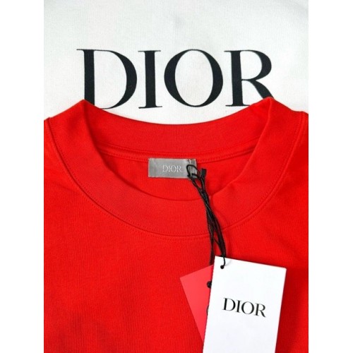 DIOR 2025SS Year of the Snake Printed Smudge Short Sleeves - Red DIOR 2025SS Year of the Snake Printed Smudge Short Sleeves - Red