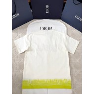 DIOR 2025SS Year of the Snake Printed Smudge Short Sleeves - White