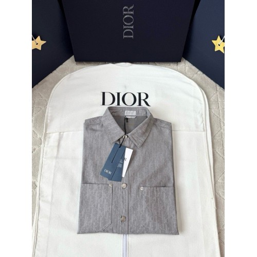 DIOR 25SS All-Over Jacquard Print Shirt - Grey DIOR 25SS All-Over Jacquard Print Shirt - Grey