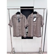 DIOR All Over Print Set Top - Brown