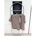 DIOR All Over Print Set Top - Brown DIOR All Over Print Set Top - Brown