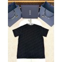 DIOR Classic Towel Jacquard Logo Short Sleeves - Black