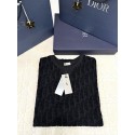 DIOR Classic Towel Jacquard Logo Short Sleeves - Black