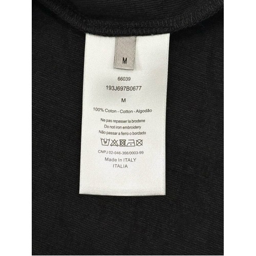 DIOR Classic Towel Jacquard Logo Short Sleeves - Black