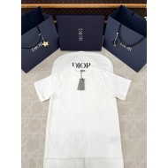 DIOR Classic Towel Jacquard Logo Short Sleeves - White