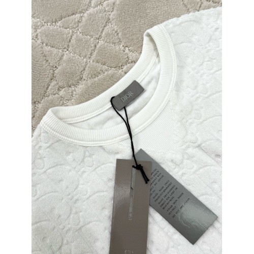 DIOR Classic Towel Jacquard Logo Short Sleeves - White