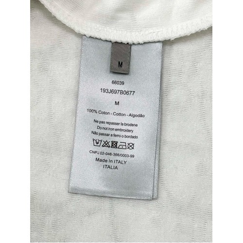 DIOR Classic Towel Jacquard Logo Short Sleeves - White