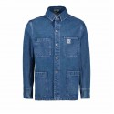 DIOR Homme Logo Embroidered Denim Overshirt