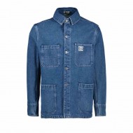 DIOR Homme Logo Embroidered Denim Overshirt