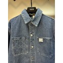 DIOR Homme Logo Embroidered Denim Overshirt